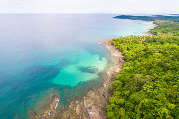 Aerial view paradise island sea beach beautiful of nature