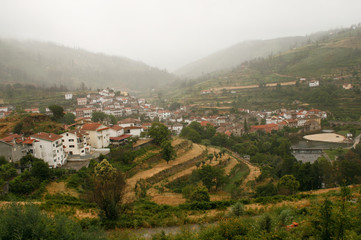 View of Praia Fluvial de Avo and the nearby Bridge