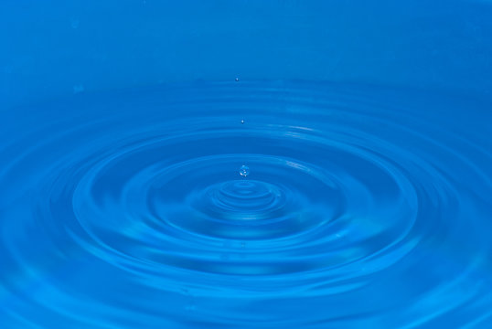 Circular Water Waves Created By A Falling Drop, From Above