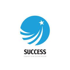 Star space logo vector design. Development & success creative sign. 