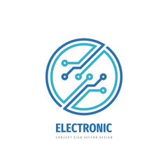 Electronic technology logo design. Computer network vector icon. 