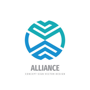 Alliance business cooperation logo design. 
