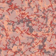 Rust camouflage of various shades of brown, pink and grey colors