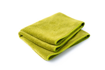 Microfiber fabric cleaning cloth isolated on white background.