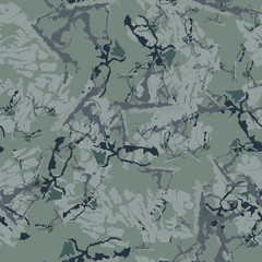 Ice camouflage of various shades of blue, grey and green colors