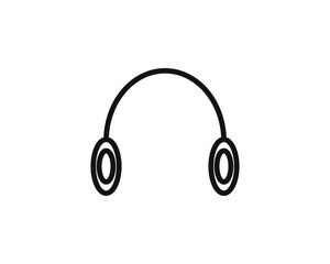 simple earmuffs shaped simple icon vector