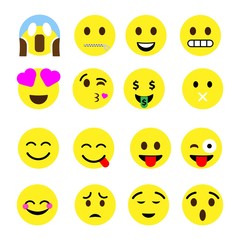 Emoticon. Vector style smile face icons