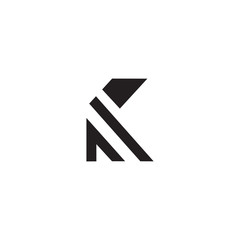 K letter initial icon logo design template