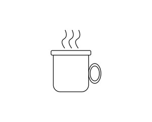 cup shaped simple icon vector