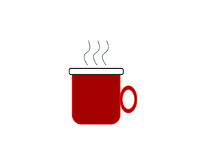 cup shaped simple icon vector