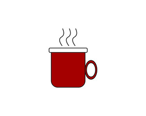 cup shaped simple icon vector