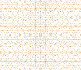 Fototapeta premium Vector ornamental seamless pattern. Gold and blue background and wallpaper in Arabic style. Geometric pattern. illustration for your design. ь