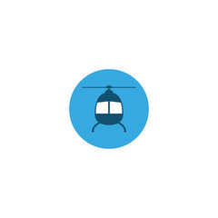 Helicopter, chopper icon. Vector illustration, flat design.