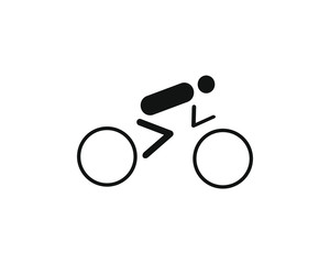 cyclist shaped simple icon vector