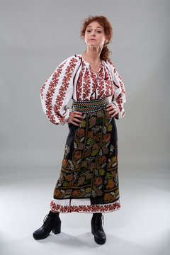 Romanian Woman In Traditional Costume