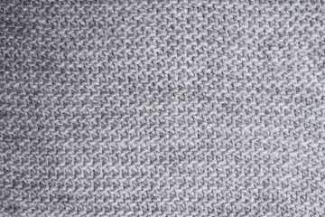 Fototapeta premium Gray knitted wool texture, pattern, background