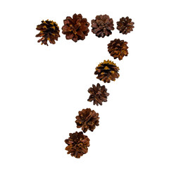 Christmas figures from Christmas cones, layout for design from Christmas symbols