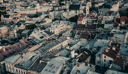 Fototapeta na wymiar aerial view of city from 