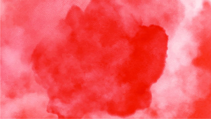 Red watercolor background for your design, watercolor background concept, vector.