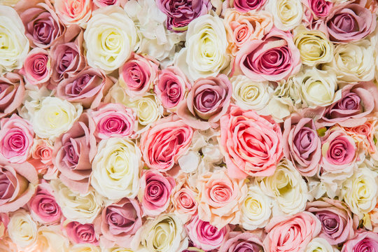 Pink Tone Bouquet Artificial Rose Flowers for Decoration