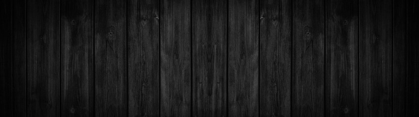 Fototapeta premium old black grey rustic dark wooden texture - wood background panorama long banner