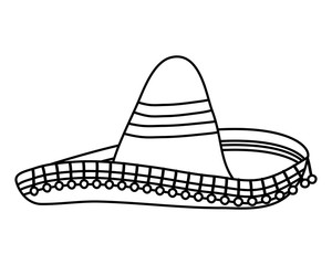 traditional mexican hat isolated icon