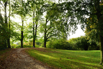 Park bei Burg Linn in Krefeld, Deutschland