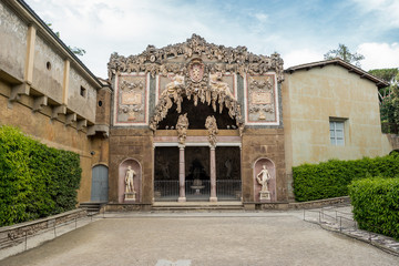 Fototapeta na wymiar Florence, Tuscany, Italy, Entrance of the Buontalenti Cave in Boboli Gardens. Unesco World Heritage site