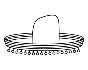 traditional mexican hat isolated icon
