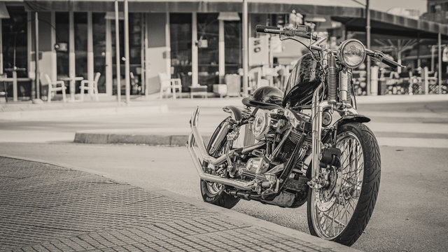 black & white old school chopper motorcycle.jpg