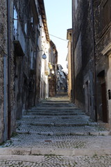 Fototapeta na wymiar Scanno, Italy - 12 October 2019: The Abruzzese town of Scanno