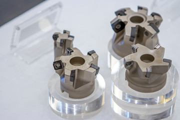 Indexable tooling many placed on a white background.