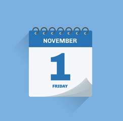 Day calendar with date November 1.