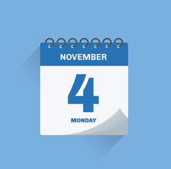 Day calendar with date November 4.
