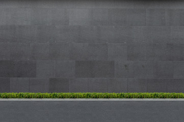 Fototapeta premium street wall background ,Industrial background, empty grunge urban street with warehouse brick wall