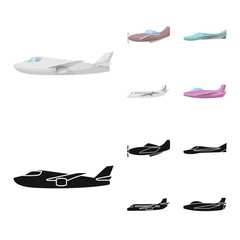 Isolated object of travel and airways icon. Set of travel and navigation stock vector illustration.