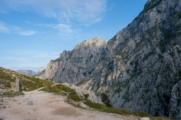 Mountain road to the top of the peaks of Europe