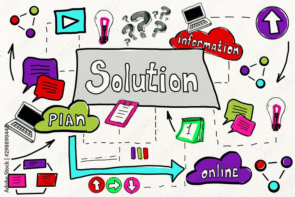 Poster creative solution sketch background
