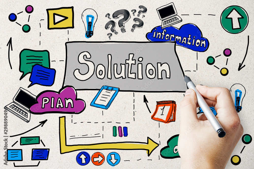 Poster creative solution sketch background