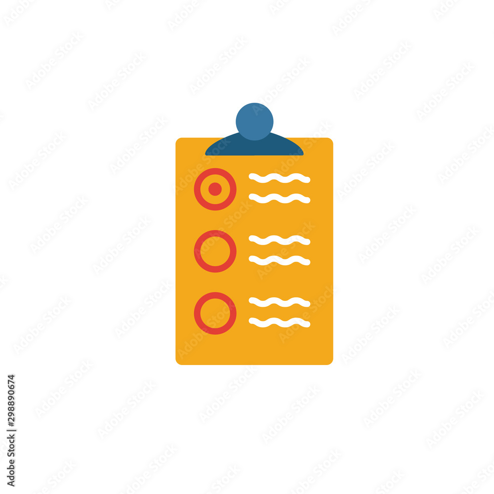 Poster report icon. simple flat element from fire safety collection. creative report icon for templates, so