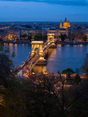 Fototapeta na wymiar Széchenyi Chain Bridge, Budapest, Hungary