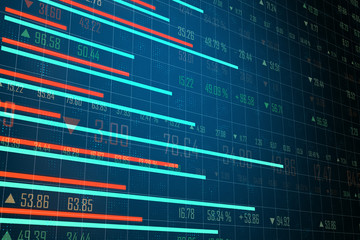 Obraz premium Creative forex chart backdrop
