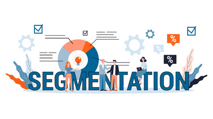 Segmentation in the business and marketing concept. Product
