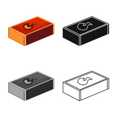 Vector illustration of matchbox and box icon. Web element of matchbox and household vector icon for stock.