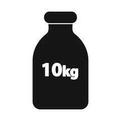 Isolated object of barbell and balance sign. Graphic of barbell and weight stock vector illustration.