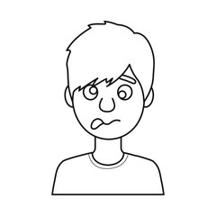 Isolated object of guy and laugh icon. Collection of guy and funny stock symbol for web.