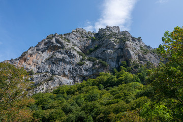 Steep mountain of the peaks of Europe