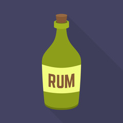 Vector design of rum and bottle symbol. Web element of rum and alcohol vector icon for stock.