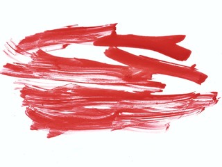 red paint isolated on white background