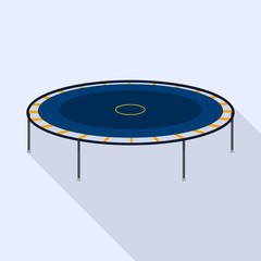 Kids trampoline icon. Flat illustration of kids trampoline vector icon for web design